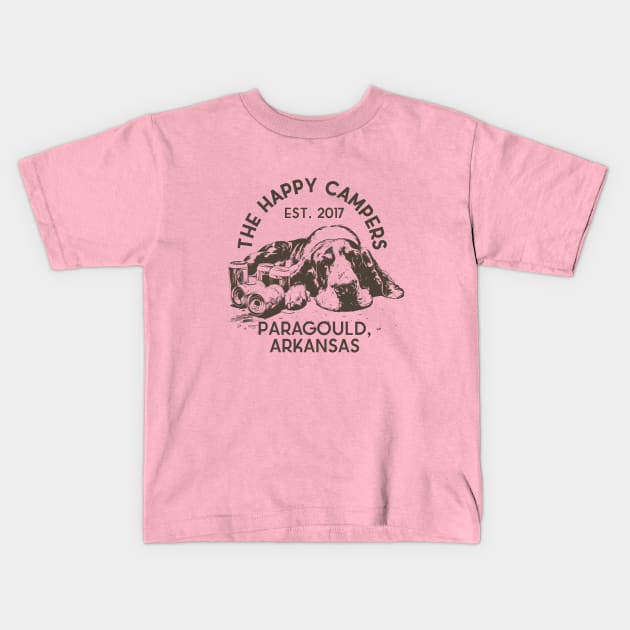 The Happy Campers - Bummin' Basset Kids T-Shirt by rt-shirts